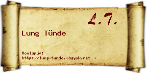 Lung Tünde névjegykártya