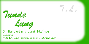 tunde lung business card